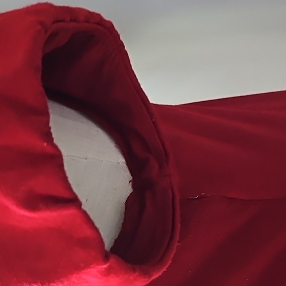 Maurices Dark Red Fold Over Turtleneck Short Sleeve Blouse - Picture 5 of 14